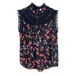 Kate Spade Wild Ones Meadow Lace Trim Sleeveless floral Blouse Top Photo 2