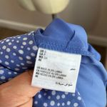 INC Blue Polka Dot Dress Long Sleeve Retro Size M Size M Photo 7