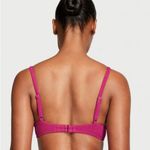 Victoria's Secret Victoria’s Secret Bikini Set M Pink Shimmer Underwire Top & Tie Bottom Swim NWT Photo 4