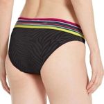 Trina Turk BLACK Zebra Textured Hipster Bikini Swim Bottom NWT Size 6 Photo 3