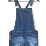 Guess Denim Overall Shorts Raw Hem Photo 0