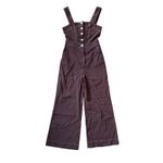 Anthropologie Maeve The Colette Portside Button-Front Jumpsuit Brown Size 6 Photo 3
