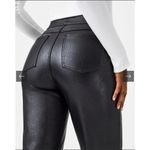 Spanx NWOT Leather Like Straight Leg Pant in Luxe Black Size 2X Photo 3