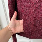 J.Jill Women Tweed Long Sleeve Snap Jacket Shacket Burgundy Size XL Photo 2