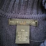 Preswick & Moore  Petite Cowl Neck Drawstring Kangaroo Pocket Sweater Navy Medium Photo 1