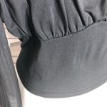 ASOS Design Black Mesh Long Sleeve Square Neck Top 22 Photo 8