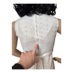 American Vintage Vintage 70's eyelet sleevless A line dress smocked chest belted size small Photo 11