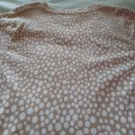 Studio Works  Women's Tan and White Circles Knit Cardigan w one button co… Photo 8