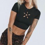 Princess Polly Flower Cut-Out Crop Top Photo 1
