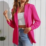 JODIFL  vibrant pink open front drape blazer long sleeve see measurements Photo 0