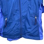 LL Bean Rain Jacket Women Small Blue Mock Neck Full Zip Fleece Lined Long Sleeve Photo 3