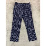 Boden Printed Cropped‎ Pants US 8R Blue Geometric Career Casual School Office Size 8 Photo 1