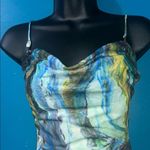 Blue and Green Bodycon Mini Dress with Spaghetti Straps for Night Out Photo 3