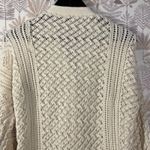 Reiss ‎ Open Knit Cardigan Women's XS Cream Linen Cotton Blend Button Front Chic Photo 12