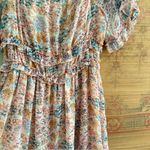 Anthropologie  Love the Label Boho Waterlily Floral Ruffle Midi Dress Photo 3