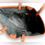 Fossil  Rachel Leather Black Striped Tote Purse Photo 2