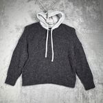 Aerie Offline Hoodie Sweater Women M Gray Charcoal Cozy Softcore Fall Sweater Size M Photo 1