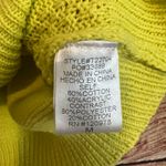 Entro  Twofer Puff Short Sleeve Knit Blouse Medium Sweater Lime Green Preppy Photo 4