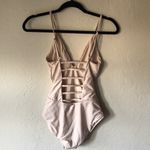 PilyQ NWT  Charlee One Piece Metallic Swimsuit in Shell Photo 3