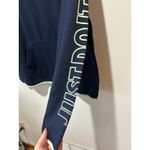 Nike Dry Fit hoodie womens size L navy logos Photo 2