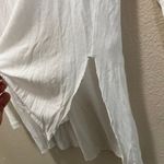 Wilfred Free Aritzia White Vegan Leather Shoulders Long Sleeve Blouse Top Sz S Photo 5