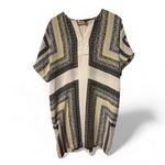 BCBGMAXAZRIA BCBG Black Combo Batik Shift Mini Dress Size Lg Photo 1