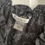 Peter Nygard  Women's 14‎ Black Floral Embroidered Peasant Boho Top Blouse Photo 4