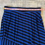 Apt. 9  Blue Black Asymmetrical Striped Maxi Skirt Petite Small Photo 4