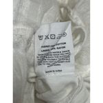 Peppermayo  White Long Sleeve Tie Knot Collared Ruffle Peplum Blouse Top Size 8 Photo 3