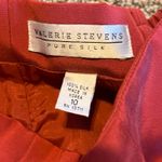 Valerie Stevens  100% Silk Women's Trousers.  Dark Coral. Size 10 Photo 2