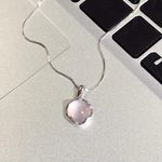 Round Powder Crystal Necklace Photo 0