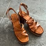Lucky Brand Taiza Ankle Strap Platform Sandals in Sunflower Tan, Size 9.5 NEW Photo 2