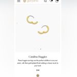 Gorjana  - Catalina Gold Hoop Huggie Earrings Photo 1