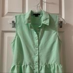 Toxik3 Green Button Front Sleeveless Aline Dress S Photo 2
