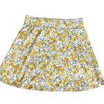 PACT Womens Skirt Organic Cotton Floral Yellow Small Photo 0