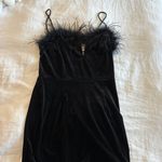 superdown Erika Feather Mini Dress In Black Photo 3