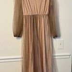 SheIn Polka Dot Sheer Overlay Maxi Dress M Photo 0