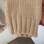 Wooden Ships  Cowl Open Knit Tan Sweater. Size S/M. Photo 4