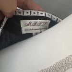 Embroidered Black and White Women's Top Size M Photo 6