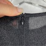 SheIn Glittery Semi Sheer High Neck Sleeveless Pleated Layering Midi Dress Black XS Photo 4