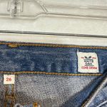 Levi's Jeans 26 White Oak Cone DEnim Medium Wash Raw Hem Button Pink Dyed Skinny Photo 9