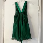 Victoria's Secret  Gold Label Emerald Green Slip Chemis  Built in Shorts Sheer L Photo 10