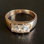 Simulated diamond gold plated ring size 8 Photo 2