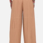 Andrea Iyamah  Beige LINEA PLEATED
PANTS(Size Small) Photo 0