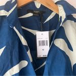 SEVENTY VENEZIA Tropical Leaf Maxi Dress Women’s‎ SIZE 42 LARGE vacation NEW Blue Photo 8