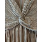 Sabina Musayev Adi Pearl Blush Metallic Pleated Mini Dress Size L Gold Size L Photo 5