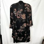 Stella Julie Plus Size 16W Top Boho Floral Shrug Necklace Bell Sleeve Black 1428 Photo 1