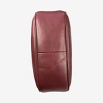 Burberrys Vintage Burgundy Leather Crossbody Saddle Bag Plaid Lining Photo 12