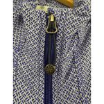 Athleta  Jacket Full Zip Fitted Athletic Running Activewear Blue Pattern‎ XS Photo 2