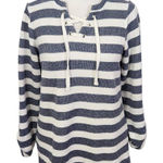 D&Co. Navy and White Striped Knit Top Size XXS Preppy Navy Stripe Top Blue Photo 0